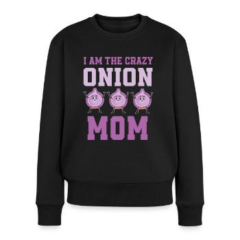 Maman crazy Onion - Pull Premium bio Femme - noir - Devant - Julia (174cm)