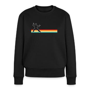 Karaté Arts Martiaux Rétro - Pull Premium bio Femme - noir - Devant - Julia (174cm)