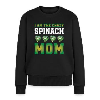 Spinach Mama - Women's Premium Organic Jumper - black - Front - Julia (174cm)