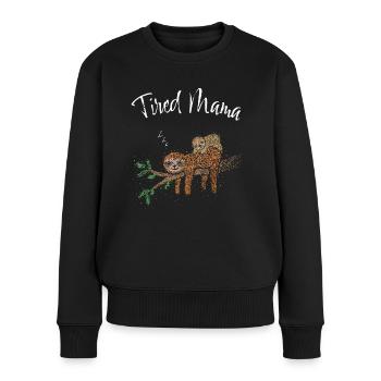 Maman Paresseuse Expectant Fête des Mères - Pull Premium bio Femme - noir - Devant - Julia (174cm)