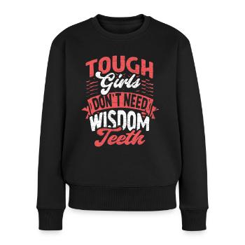 Zahnmedizin Weisheitszähne - Frauen Premium Bio Pullover - Schwarz - Vorne - Julia (174cm)