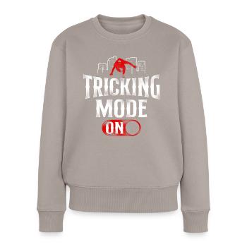 Parkour Free Running Traceur - Pull Premium bio Femme - taupe - Devant - Julia (174cm)
