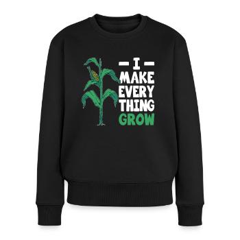 Bauer I Make Everything Grow Landwirt - Frauen Premium Bio Pullover - Schwarz - Vorne - Julia (174cm)