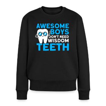 Wisdom Teeth Wisdom Tooth Patient Dentist - Women's Premium Organic Jumper - black - Front - Julia (174cm)