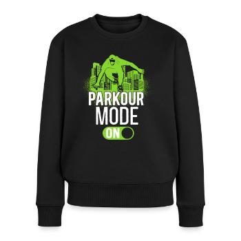 Parkour Free Running Traceur - Frauen Premium Bio Pullover - Schwarz - Vorne - Julia (174cm)