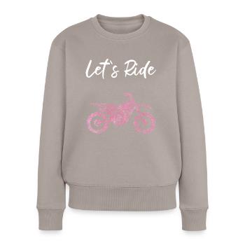 Lets Ride Motorcycle Motorcycle Tour Biker - Women's Premium Organic Jumper - taupe - Front - Julia (174cm)