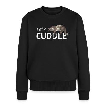 Frettchen Ferret Otter Kuschelshirt - Frauen Premium Bio Pullover - Schwarz - Vorne - Julia (174cm)