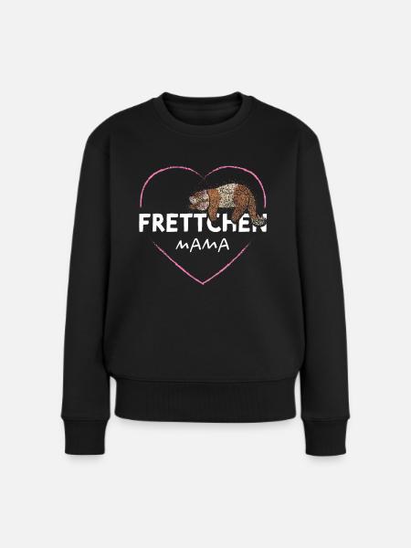 Frettchen Fischoffer Mama Muttertag - Frauen Premium Bio Pullover - Schwarz