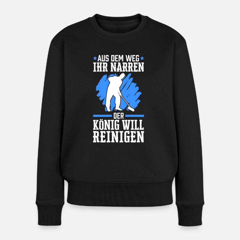 Gebäudereiniger aus dem Weg Fensterputzer - Frauen Premium Bio Pullover - Schwarz