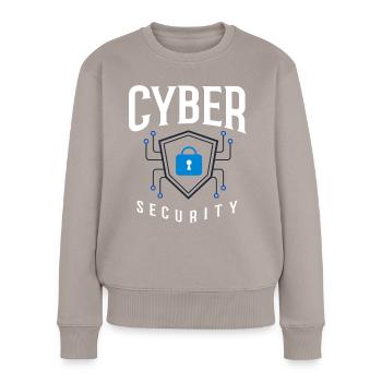 Cyber Security Information Computer Sicherheit - Frauen Premium Bio Pullover - Taupe - Vorne - Julia (174cm)
