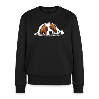 St. Bernard Sleeping Dog - Women's Premium Organic Jumper - black - Front - Julia (174cm)