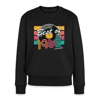 60. Geburtstag Jahrgang 1962 Best of 1962 - Frauen Premium Bio Pullover - Schwarz - Vorne - Julia (174cm)