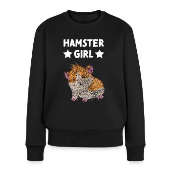 Hamster Girl Zwerghamster Goldhamster - Frauen Premium Bio Pullover - Schwarz - Vorne - Julia (174cm)