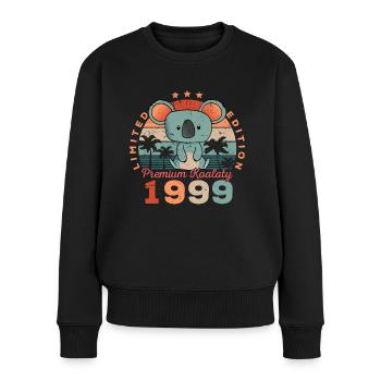 Geburtsjahr 1999 Geburtstag Koala Koalabär - Frauen Premium Bio Pullover - Schwarz - Vorne - Julia (174cm)