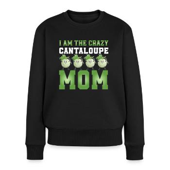 Cantaloupe-Melonen Mama - Frauen Premium Bio Pullover - Schwarz - Vorne - Julia (174cm)