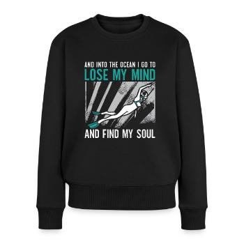 Freediving Gift - Women's Premium Organic Jumper - black - Front - Julia (174cm)