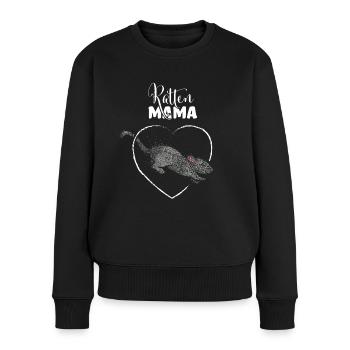 Rattenmama Ratte Ratten Rattenliebhaber - Frauen Premium Bio Pullover - Schwarz - Vorne - Julia (174cm)