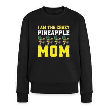 Pineapple Mom - Women's Premium Organic Jumper - black - Front - Julia (174cm)