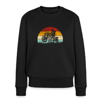 Quad Retro ATV Vintage Offroad - Pull Premium bio Femme - noir - Devant - Julia (174cm)