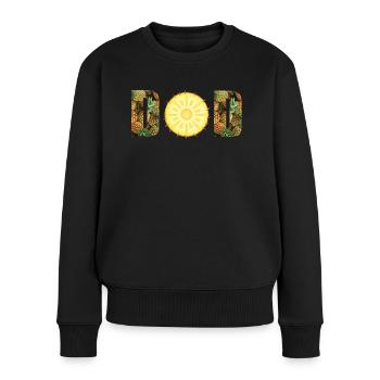 Ananas Vater - Frauen Premium Bio Pullover - Schwarz - Vorne - Julia (174cm)