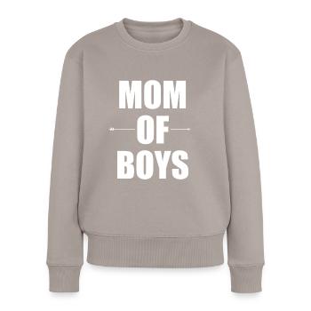 Maman de garçons - Pull Premium bio Femme - taupe - Devant - Julia (174cm)