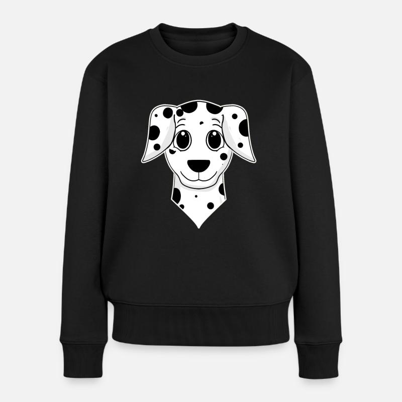 Dalmatiner - Frauen Premium Bio Pullover - Schwarz