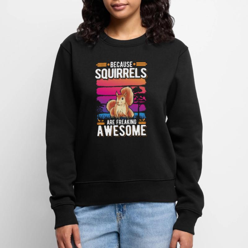 Squirrel Gift Squirrel Grey Squirrel Women's Premium Organic Jumper