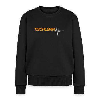 Tischlerin - Frauen Premium Bio Pullover - Schwarz - Vorne - Julia (174cm)