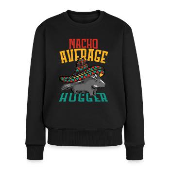 Nacho Average Hugger Porcupine Hedgehog - Women's Premium Organic Jumper - black - Front - Julia (174cm)