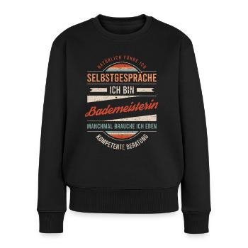 Bademeisterin Arbeitskollege Kollege Geschenk - Frauen Premium Bio Pullover - Schwarz - Vorne - Julia (174cm)