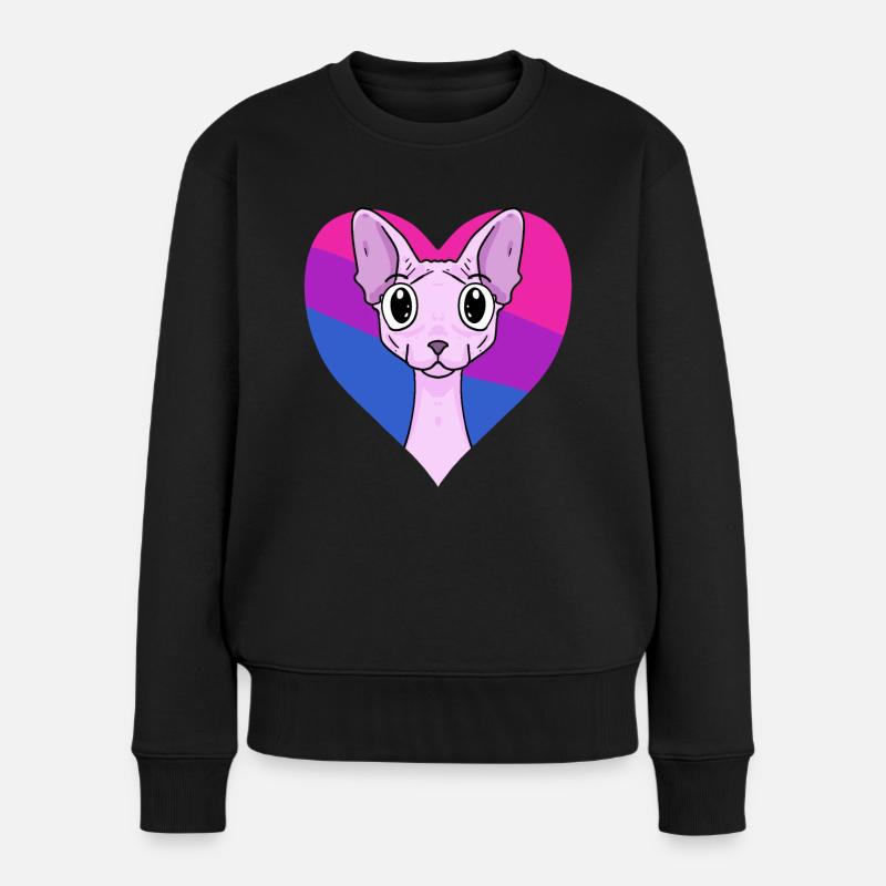 Cadeau bisexuel Sphynx Cat - Pull Premium bio Femme - noir