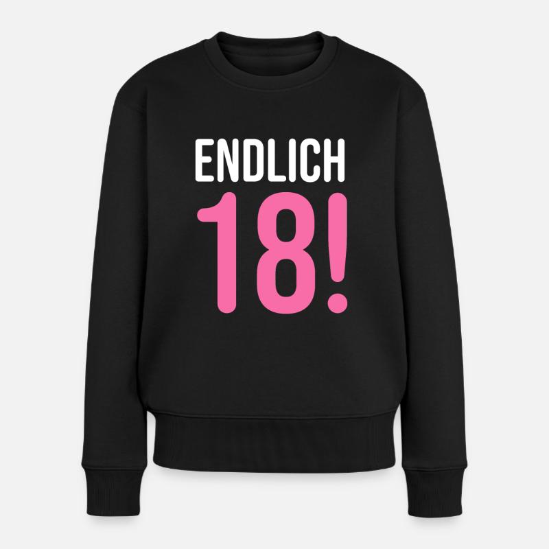 18. Geburtstag - Frauen Premium Bio Pullover - Schwarz