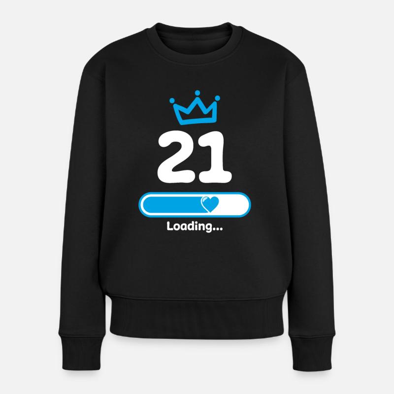 21. Geburtstag 21 Jahre Geschenkideen - Frauen Premium Bio Pullover - Schwarz