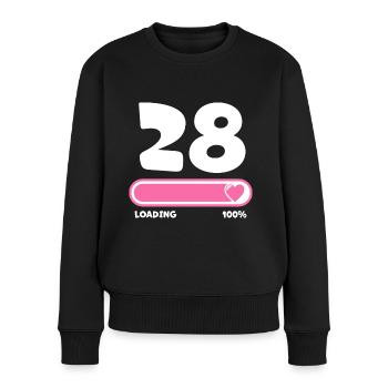 28th birthday 28 years - Women's Premium Organic Jumper - black - Front - Julia (174cm)