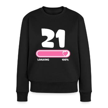 21st birthday 21 years - Women's Premium Organic Jumper - black - Front - Julia (174cm)