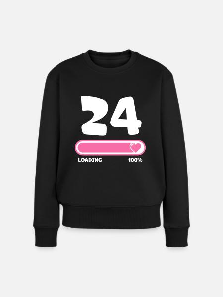 24. Geburtstag 24 Jahre - Frauen Premium Bio Pullover - Schwarz
