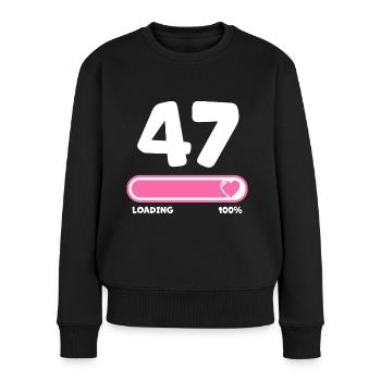 47th birthday 47 years - Women's Premium Organic Jumper - black - Front - Julia (174cm)
