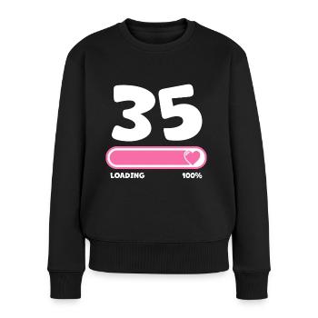 35th birthday 35 years - Women's Premium Organic Jumper - black - Front - Julia (174cm)