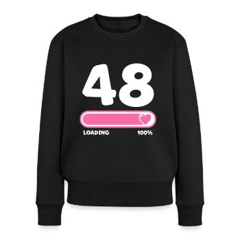 48th birthday 48 years - Women's Premium Organic Jumper - black - Front - Julia (174cm)