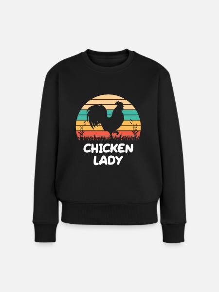 Chicken Lady - Women's Premium Organic Jumper - black