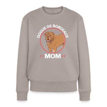 Bordeauxdogge Mom Hundebesitzer Geschenk - Frauen Premium Bio Pullover - Taupe - Vorne - Julia (174cm)