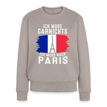 France Drapeau France Paris Marseille Français - Pull Premium bio Femme - taupe - Devant - Julia (174cm)