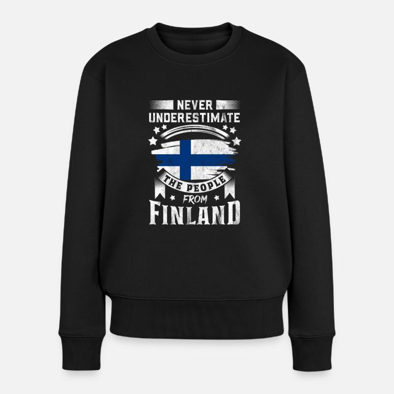 Finlande Tshirt Finlande Scandinavie - Pull Premium bio Femme - noir