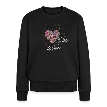 Cuisinier chaud Cuisine Gastronomie Nourriture - Pull Premium bio Femme - noir - Devant - Julia (174cm)
