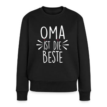 Oma Ist Die Beste - Frauen Premium Bio Pullover - Schwarz - Vorne - Julia (174cm)