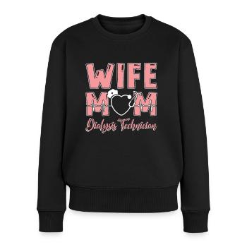 Technicien en dialyse Néphrologie Dialyse Cadeau - Pull Premium bio Femme - noir - Devant - Julia (174cm)