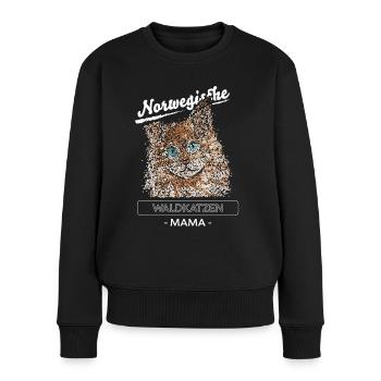 Norwegische Waldkatze Waldkatzen Mama Katzenmama - Frauen Premium Bio Pullover - Schwarz - Vorne - Julia (174cm)