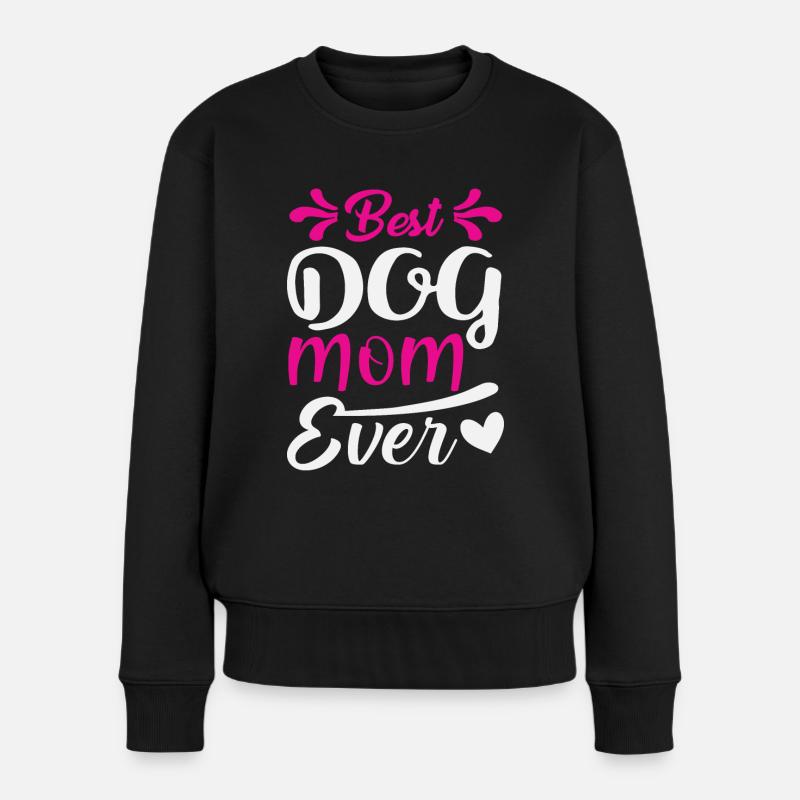 Beste Hundemama aller Zeiten - Frauen Premium Bio Pullover - Schwarz