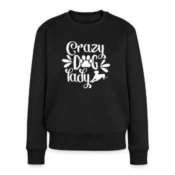 Chienne folle - Pull Premium bio Femme - noir - Devant - Julia (174cm)
