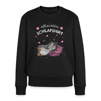 Offizielles Schlafshirt Pinguin Pinguinliebhaber - Frauen Premium Bio Pullover - Schwarz - Vorne - Julia (174cm)